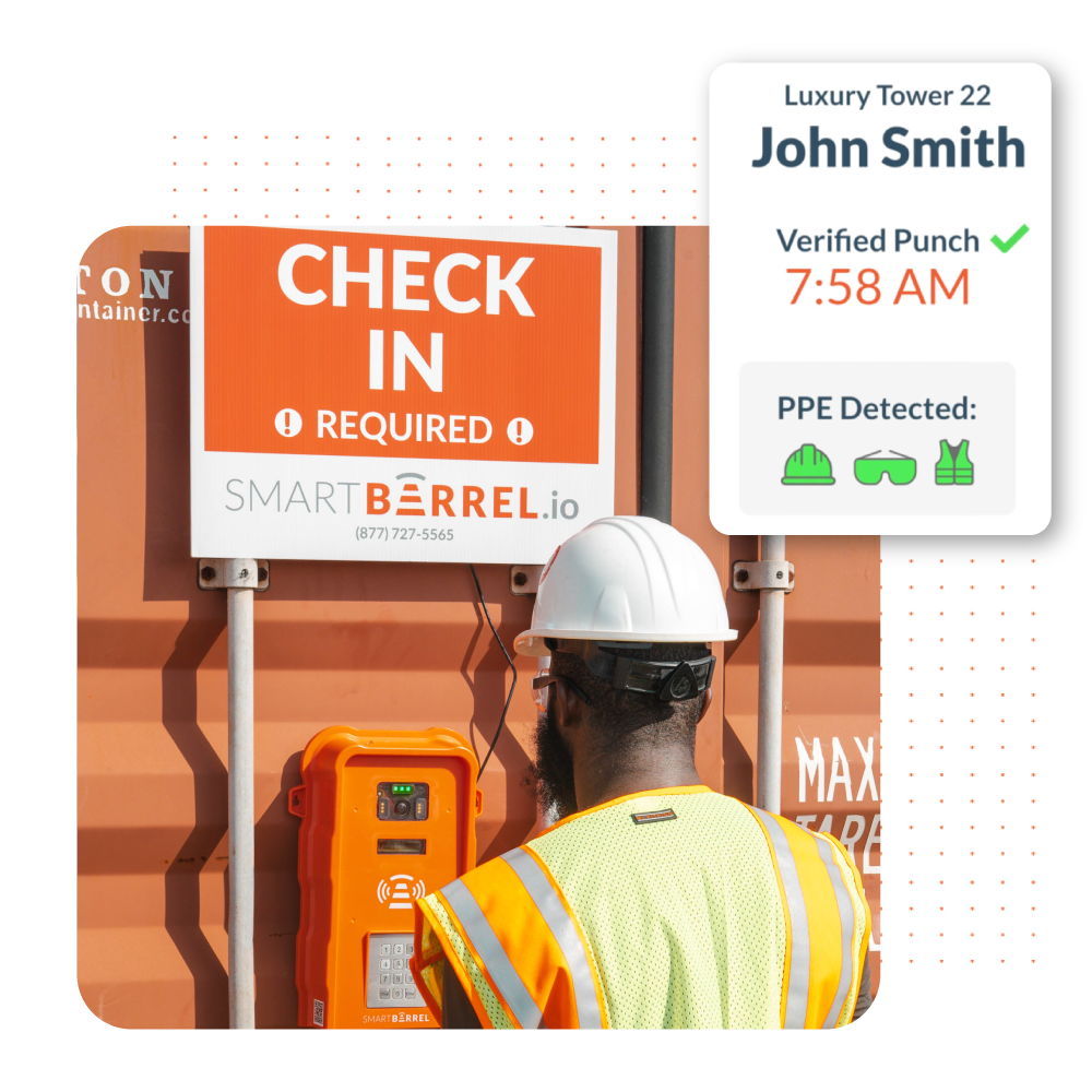 Biometric access control system for construction