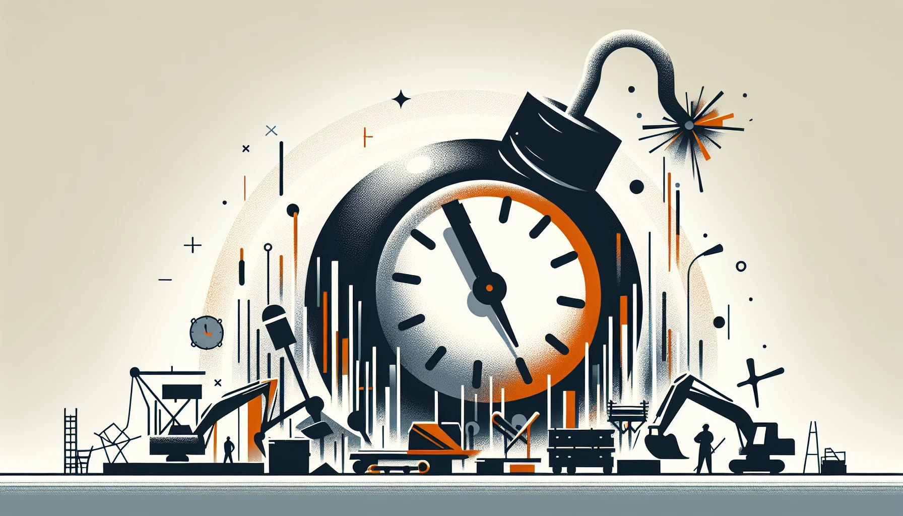 Change management in construction projects with a stylized time bomb