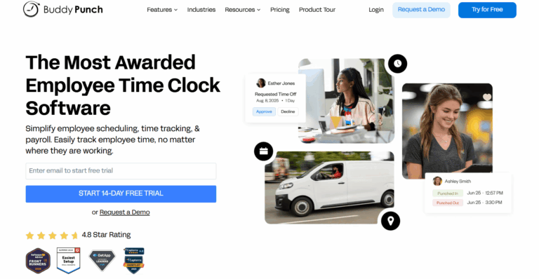 Buddypunch Website Screenshot