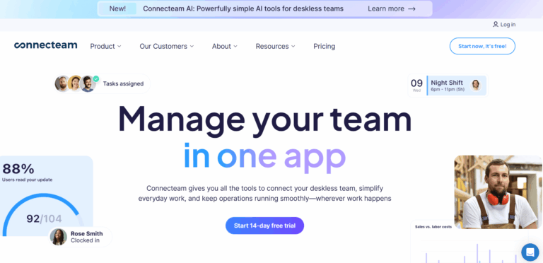 Connecteam Website Screenshot