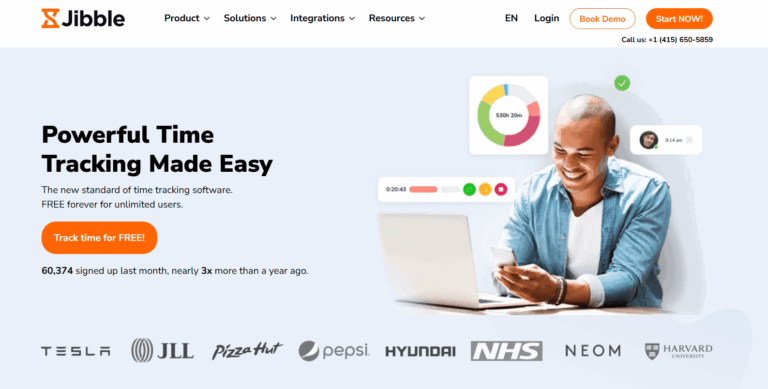 Jibble Website Screenshot