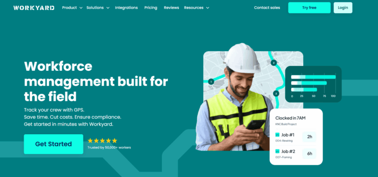 Workyard Website Screenshot