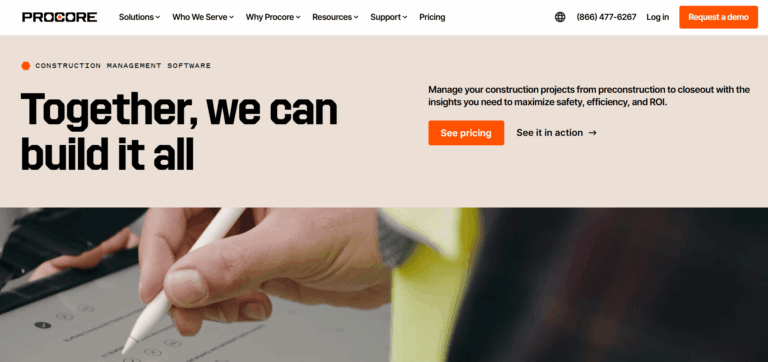 Procore Homepage