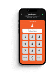 Workers clock in with device